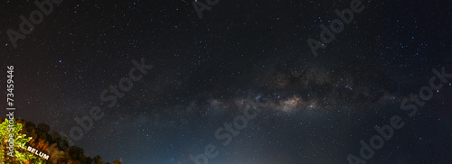 Fototapeta Naklejka Na Ścianę i Meble -  Panoramic of a Milky Way at Royal Belum Rainforest