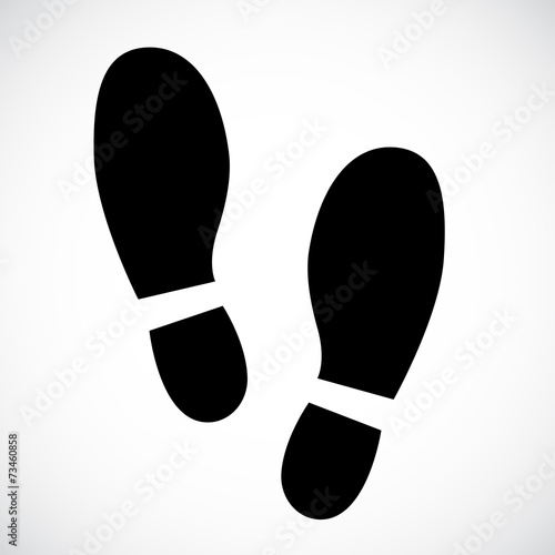 Human foot print VECTOR icon.