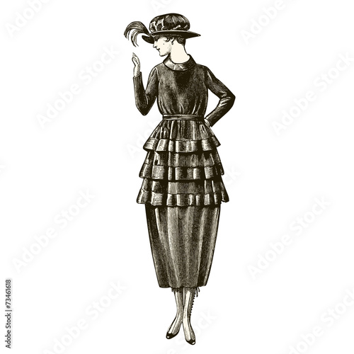 fashion model circa 1920