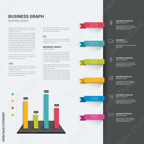 Booklet page. Magazine layout for infographics.