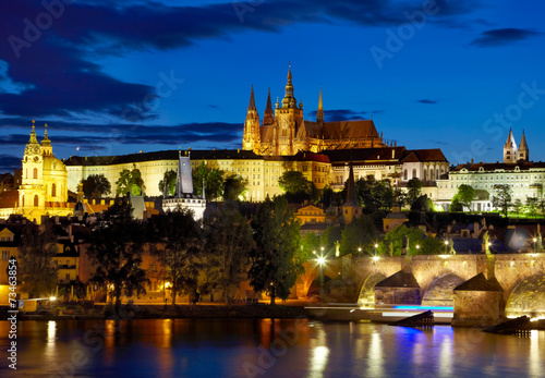 Lights of Prague Castle. Czech republic © SJ Travel Footage