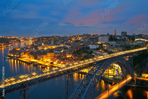 Night view of Porto  Portugal