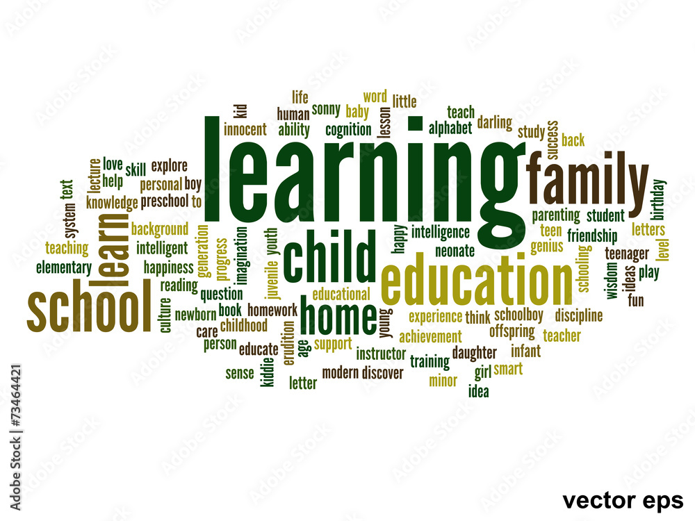 Vector conceptual education word cloud Vector conceptual education word cloud