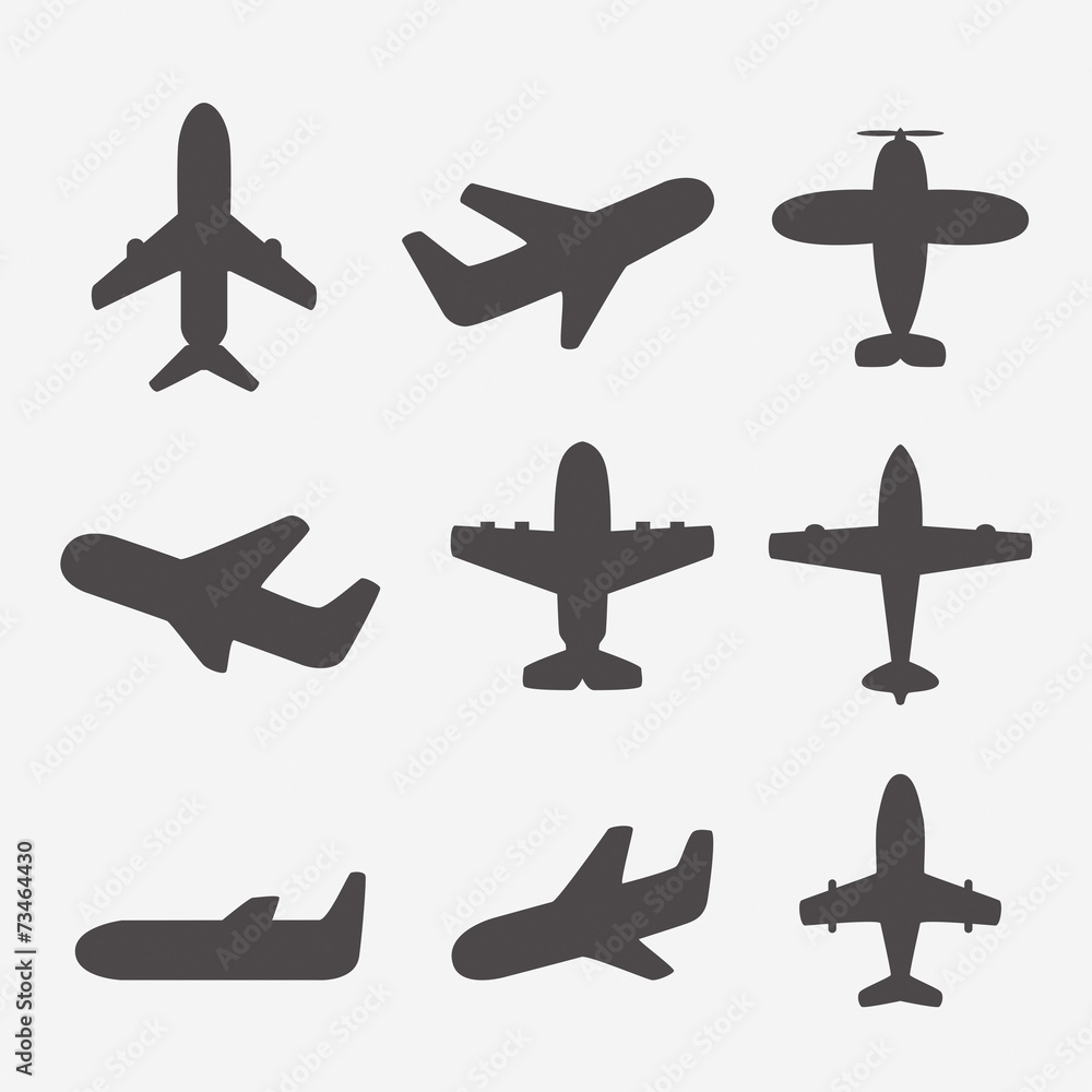 Airplane icons vector