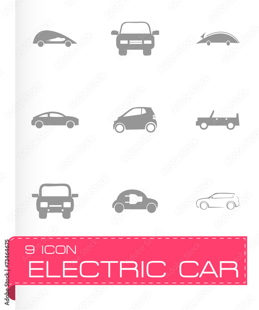 Vector electric icons set Vector electric icons set