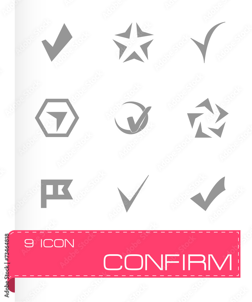 Vector confirm icons set Vector confirm icons set