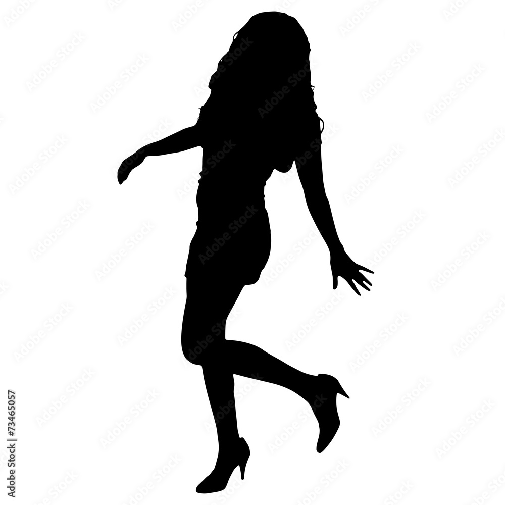 Vector silhouette of a woman. Vector silhouette of a woman.