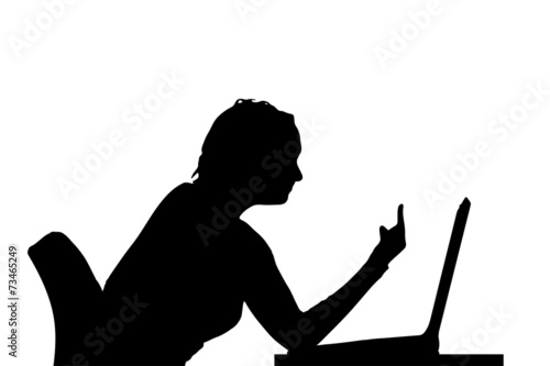 Vector silhouette of a woman.
