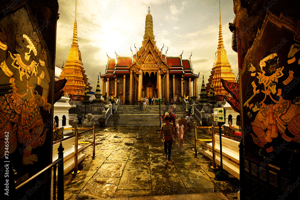 Naklejka premium Panteon Preah Wat Phra Kaew w Bangkoku