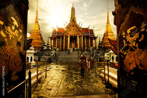 Preah pantheon  Wat Phra Kaew in Bangkok photo