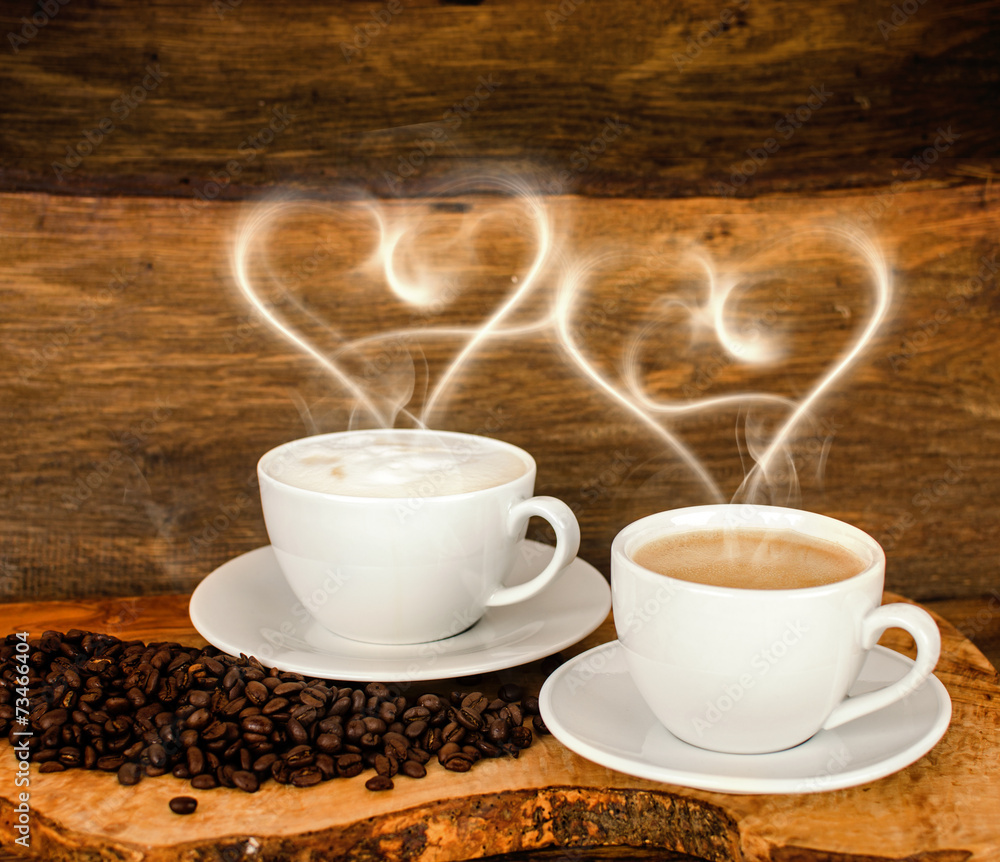 Guten Liebe zu Kaffee und Cappuccino ) StockFoto Adobe Stock