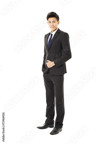 Принти на полотні full length young asian  business man standing