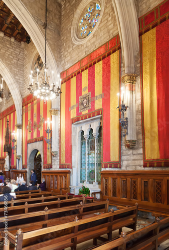  Ancient hall in city hall  in Barcelona, Catalonia photo