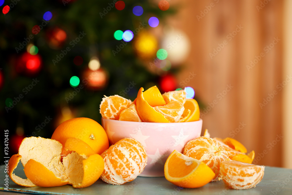 Sweet tangerines and oranges