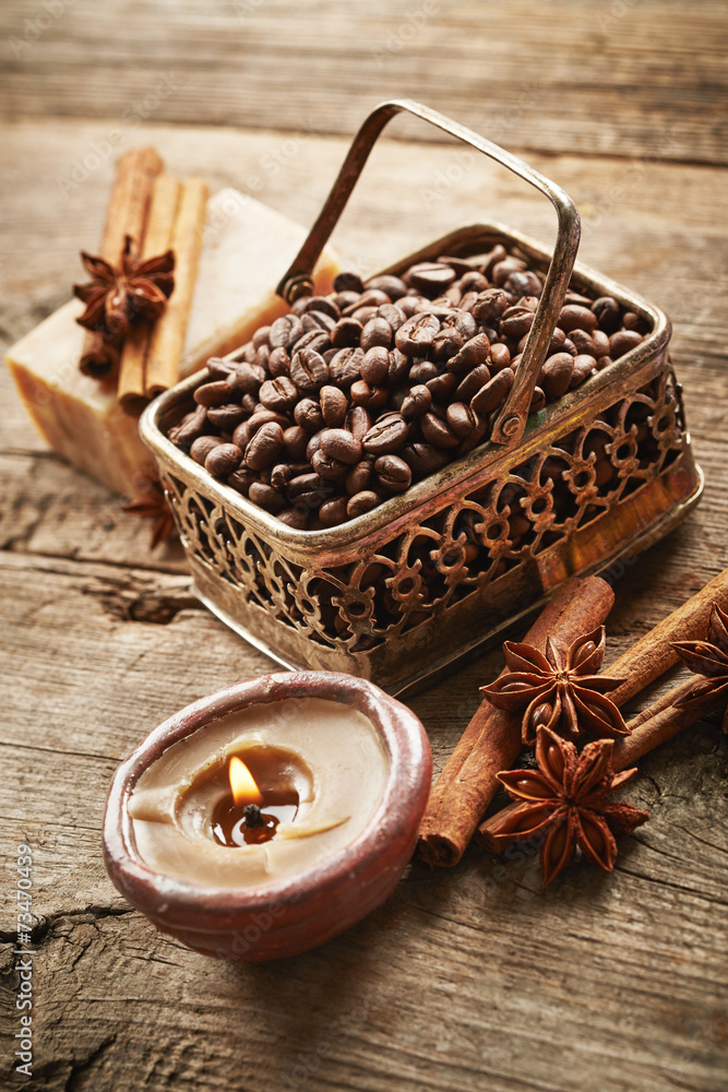 Spa with coffee beans Spa with coffee beans