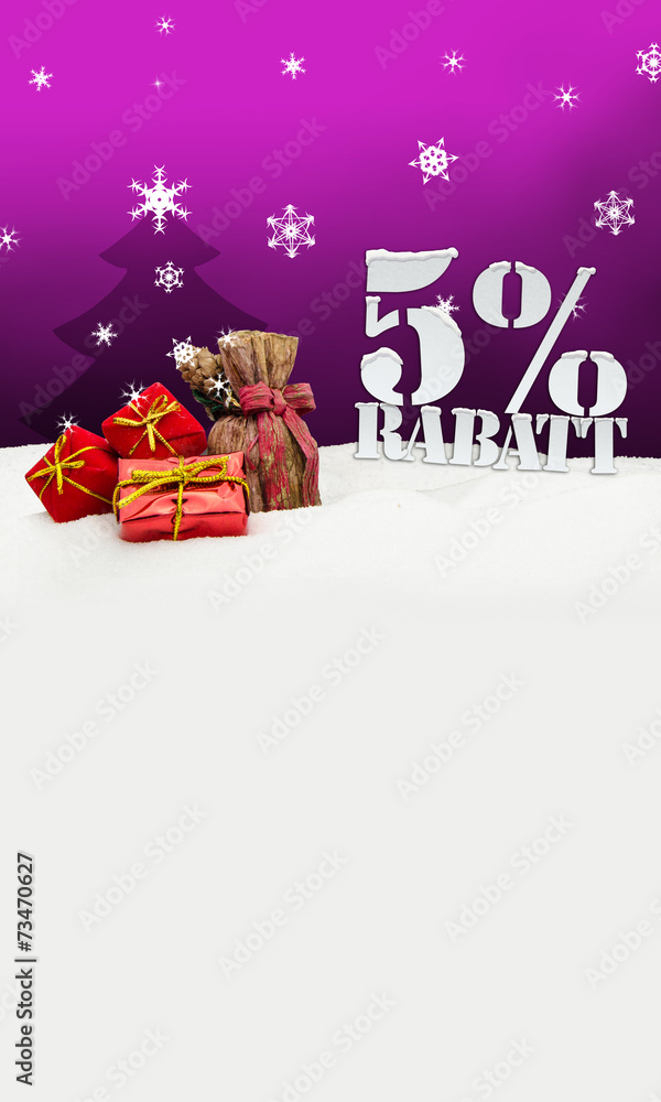 5% Rabatt discount christmas