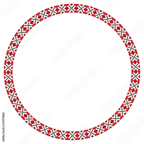Traditional Slavic round embroidery