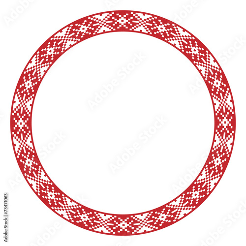 Traditional Slavic round embroidery