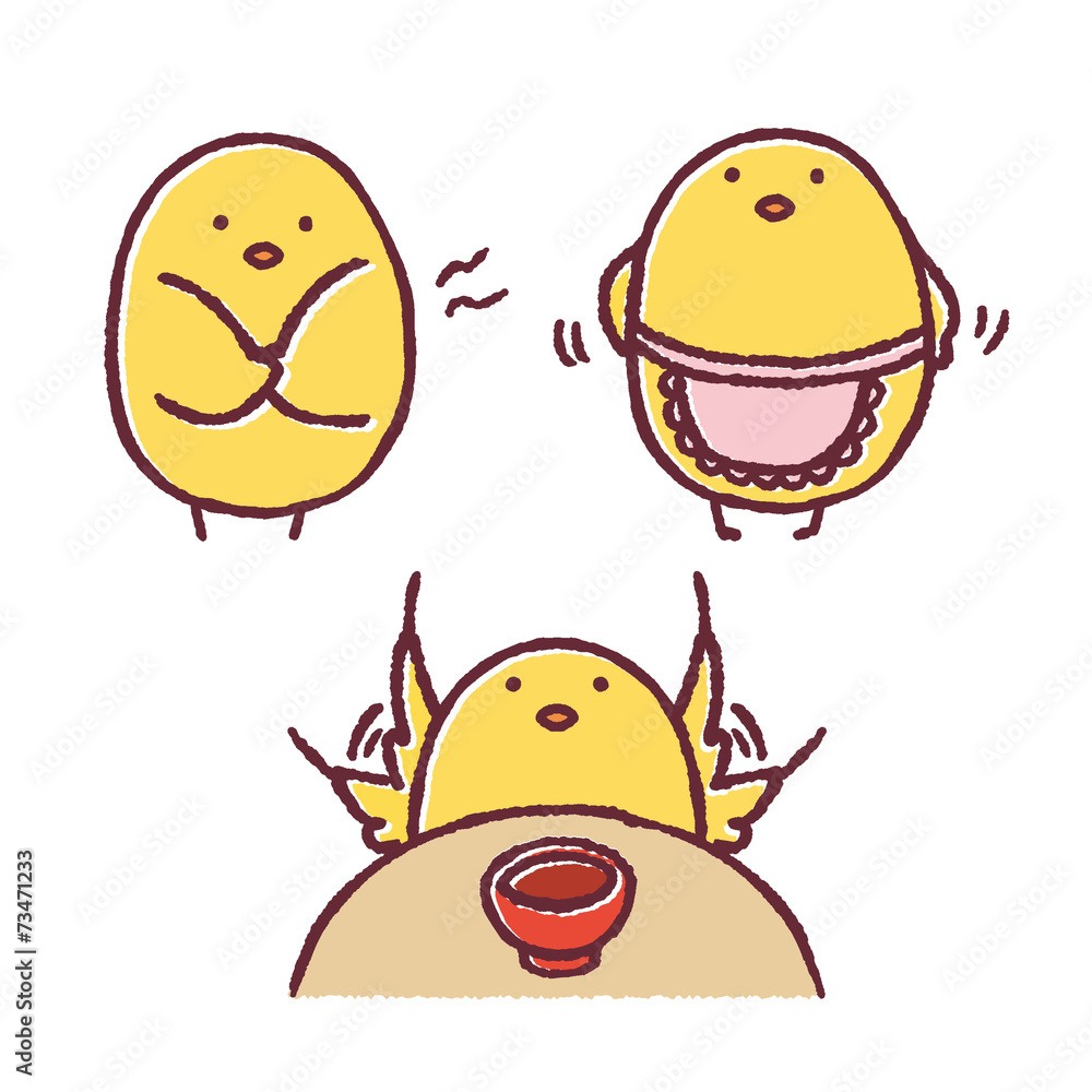 Obraz premium ひよこポーズ-20