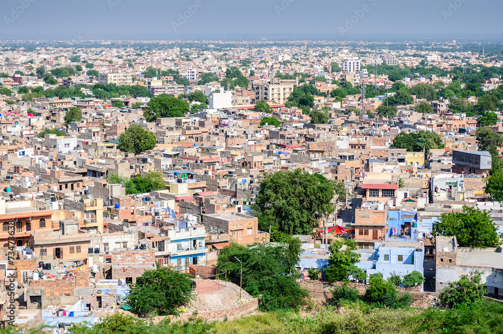 Jodhpur, the blue city as seen from Jaswant Thada