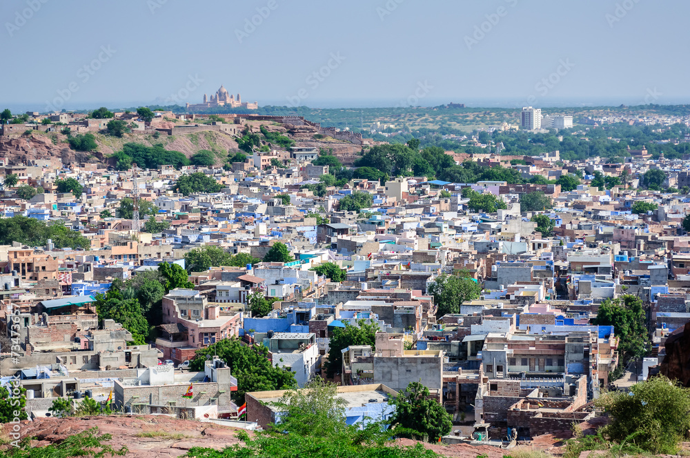 Jodhpur, the blue city as seen from Jaswant Thada