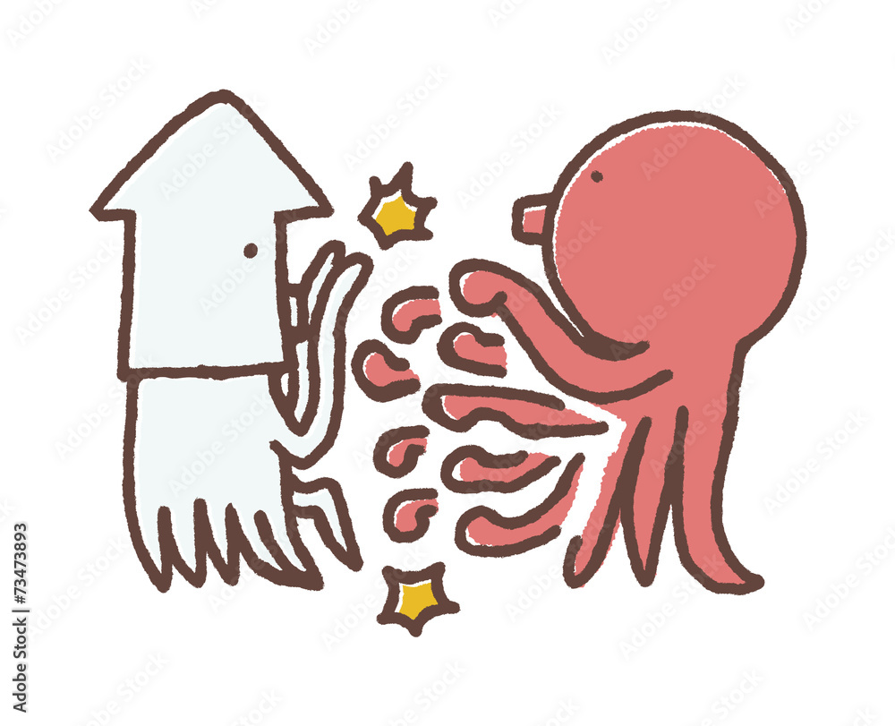 タコ殴り Stock Illustration Adobe Stock