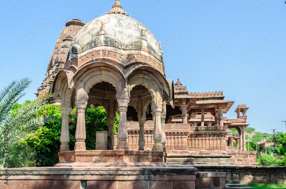 Obraz premium Ancient rock curved temples of Hindu Gods and godess