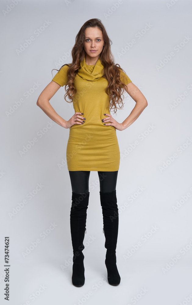 full length portrait of fashionable woman full length portrait of fashionable woman