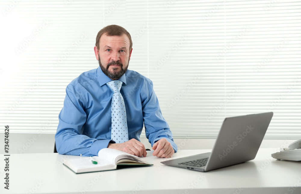 mature businessman working on his laptop mature businessman working on his laptop