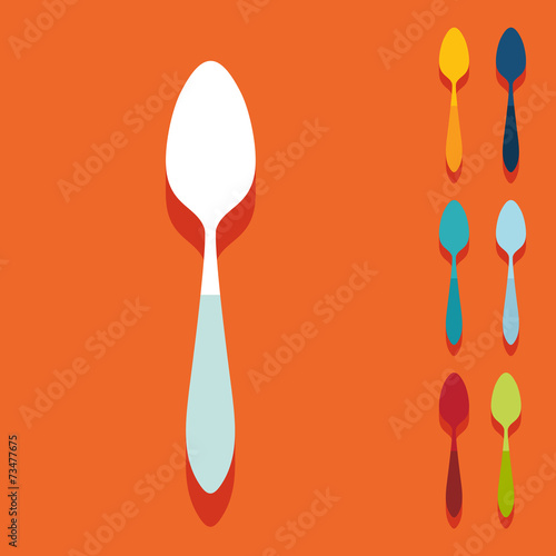 Flat design: spoon