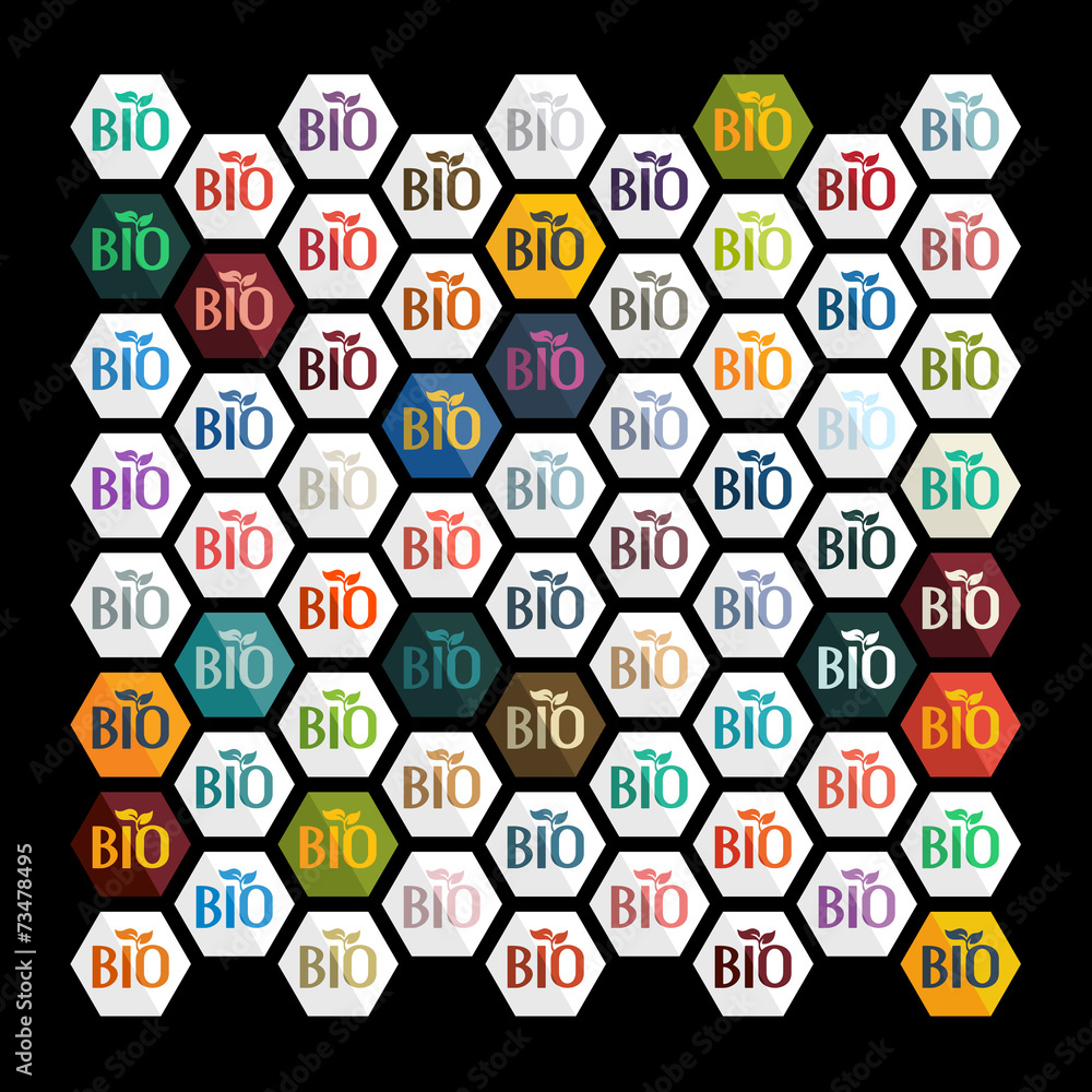 Flat design: bio sign Flat design: bio sign