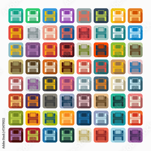 Flat design: printer