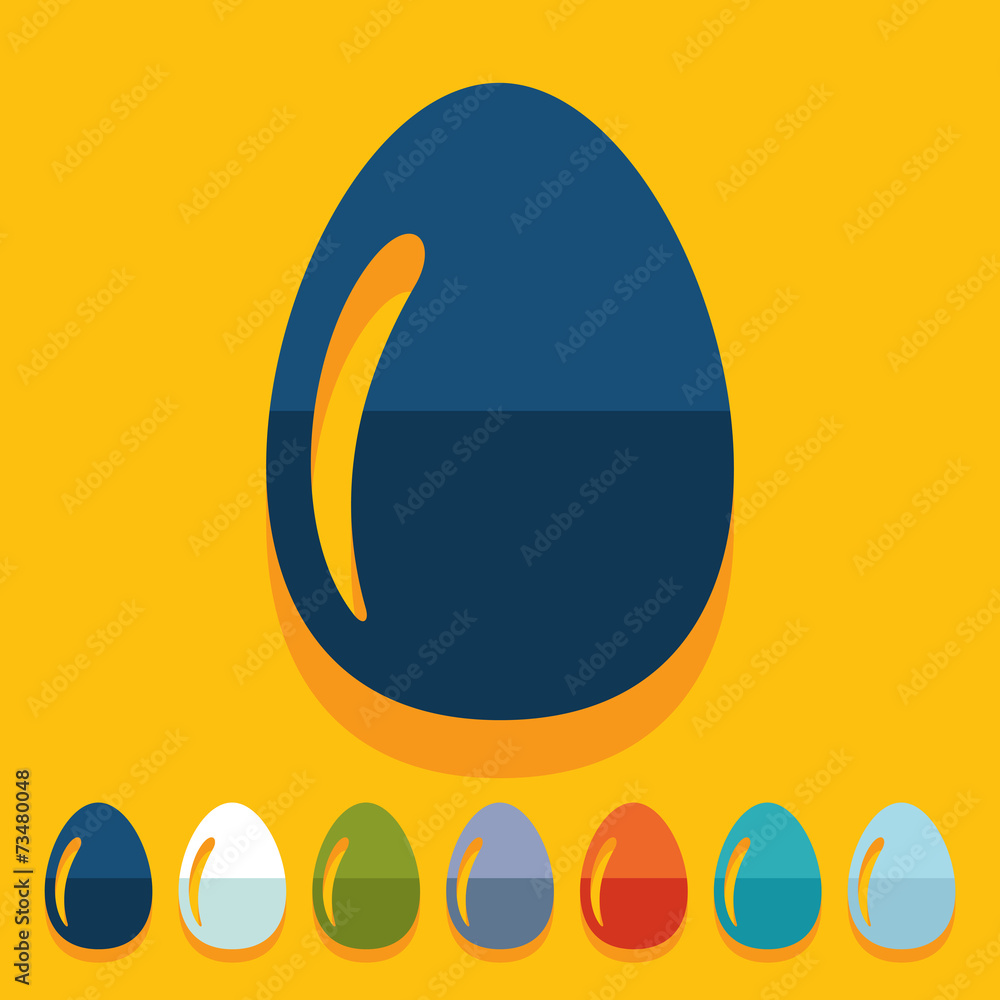 Flat design: easter egg Flat design: easter egg