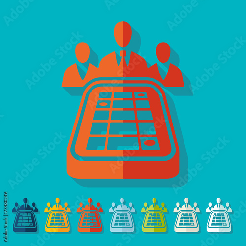 Flat design: game craps