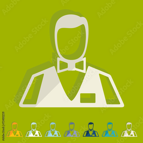 Flat design: dealer casino