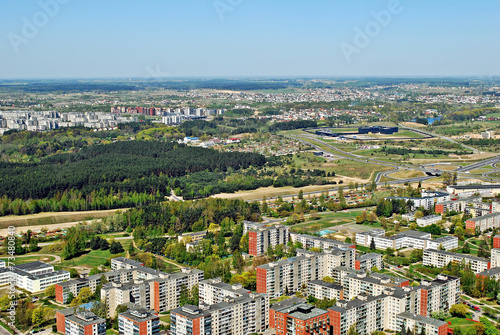 Vilnius city capital of Lithuania aerial view photo