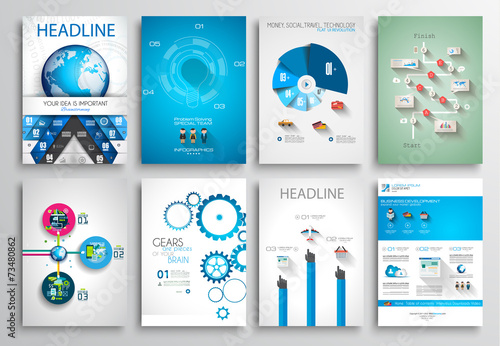 Set of Flyer Design, Web Templates. Brochure Designs