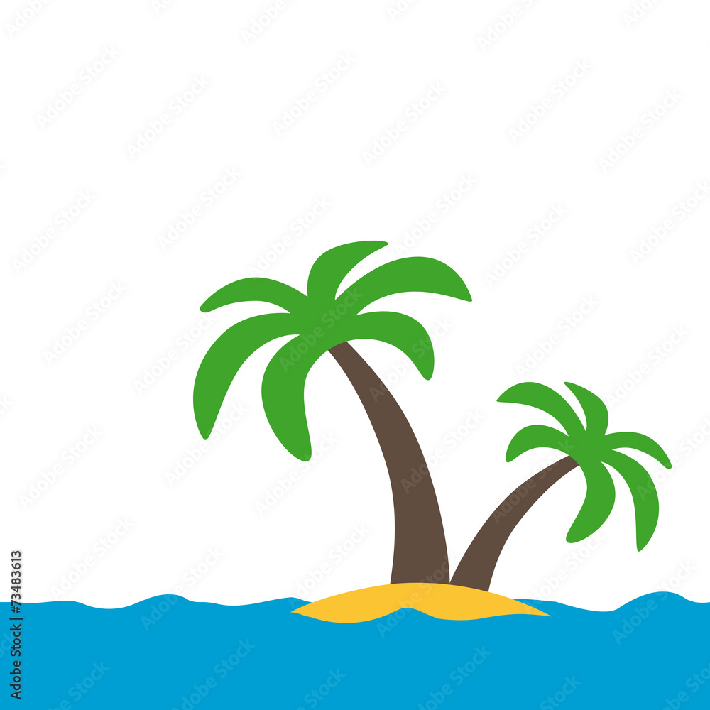 symbol of a tropical island