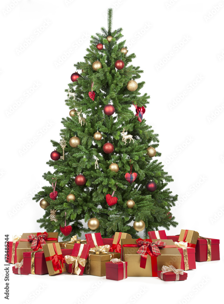 Weihnachtsbaum mit vielen Geschenken
