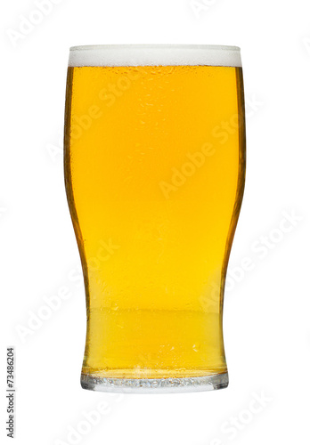 Canvas Print glass of lager