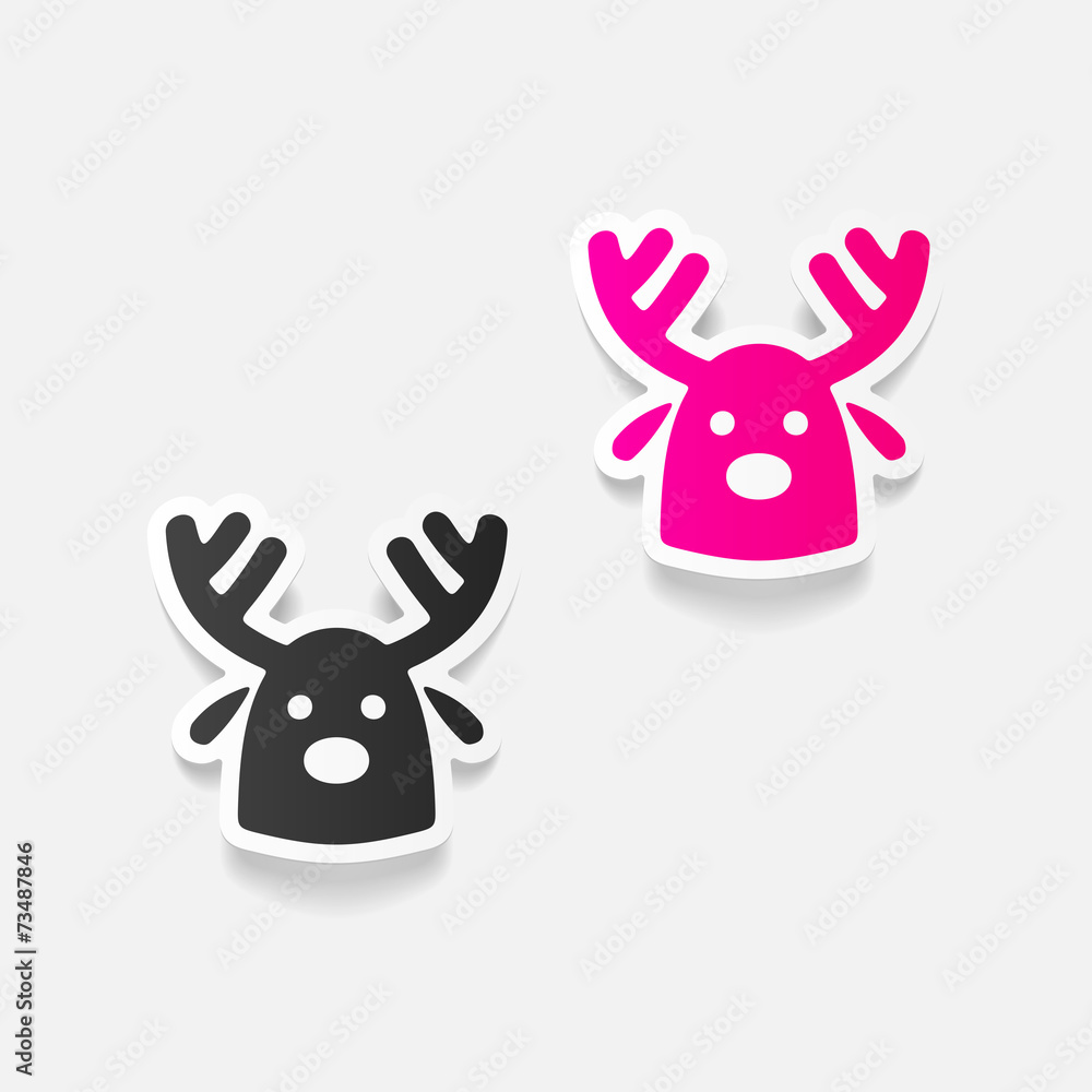 realistic design element: christmas deer realistic design element: christmas deer