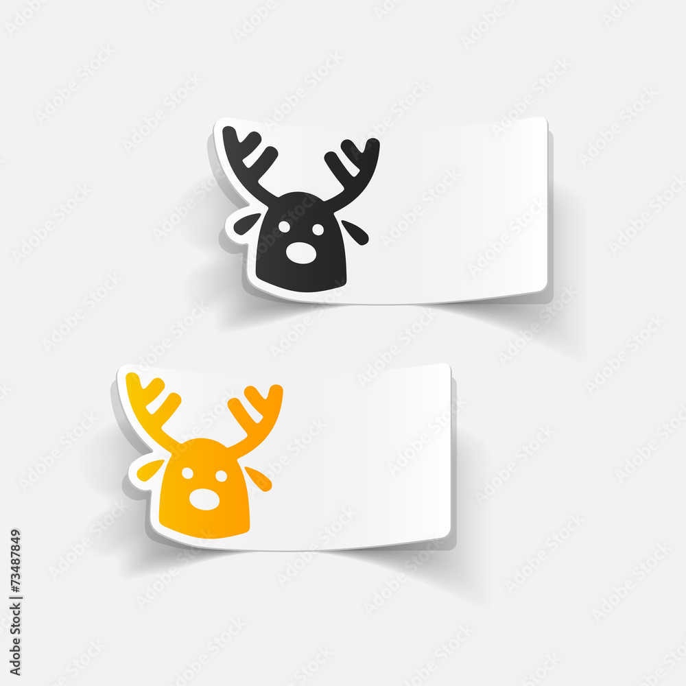 realistic design element: christmas deer realistic design element: christmas deer