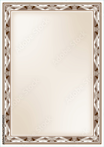 Blank certificate with space for your design