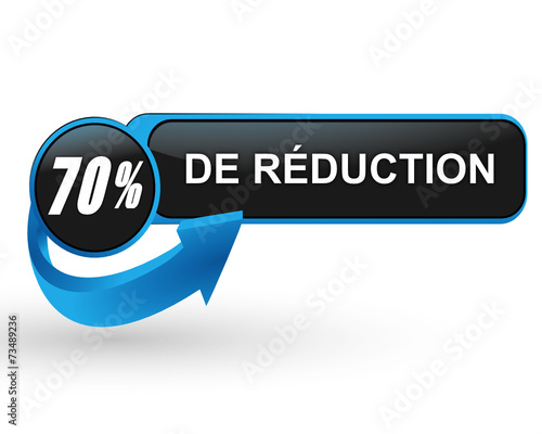 70 pour 100 de réduction sur bouton web design bleu
