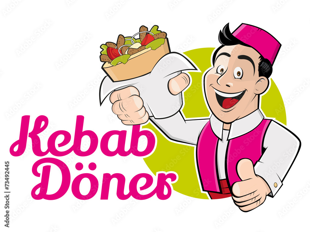 kebab döner restaurant Stock-Vektorgrafik | Adobe Stock