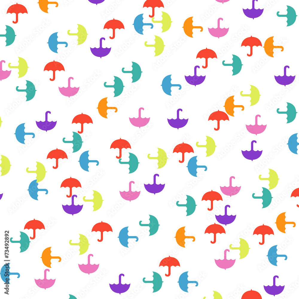 Little Colorful Umbrellas ,seamless pattern