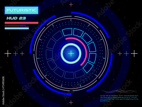 Futuristic user interface HUD