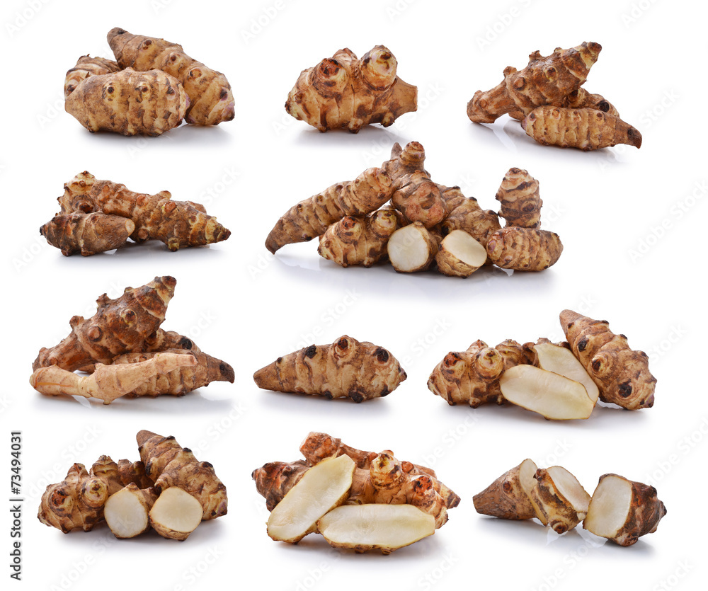 Obraz premium Jerusalem artichoke on a white background