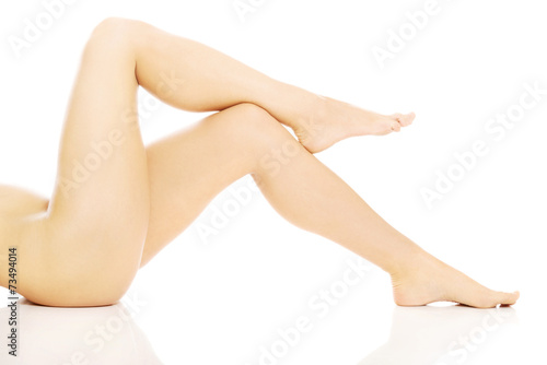 Beautiful woman's nude legs