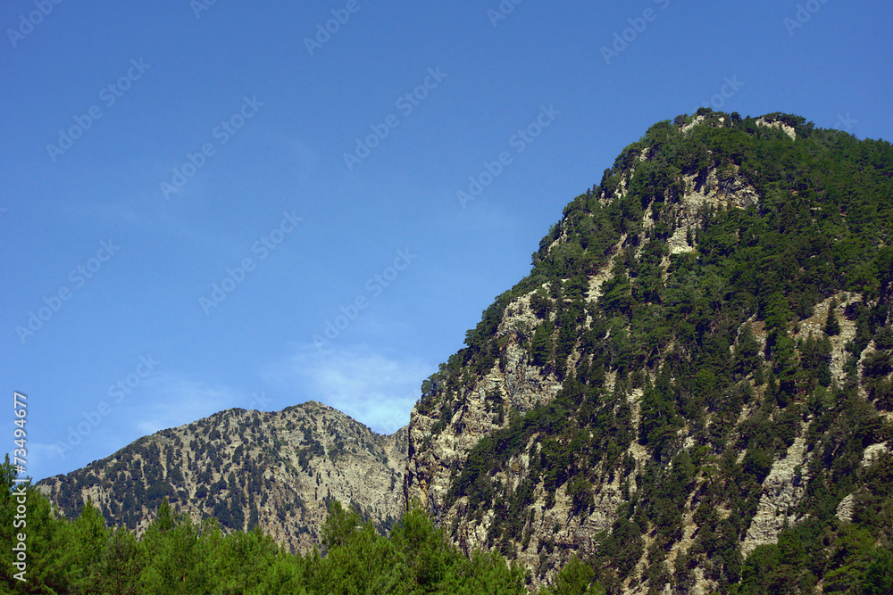Rocky peak on the island of Crete, Greece.